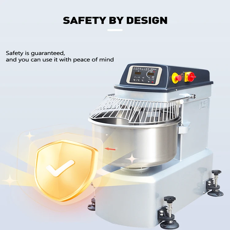Chinese Commercial 380v Flour Mixer Bakery Machine 20kg 25kg Dough Kneading Spiral Mixer For Bakery