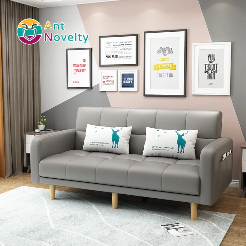 Antnovelty Double Luxurious Mini Corner Sofa Sofa Couch With Bed Beds Frame Pull Out Furniture 3 Seater