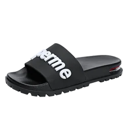 Rubber Outsole PVC Air Cushion Custom Slide Men  Oem Slides Slippers Mens Slippers Rubber Sandals