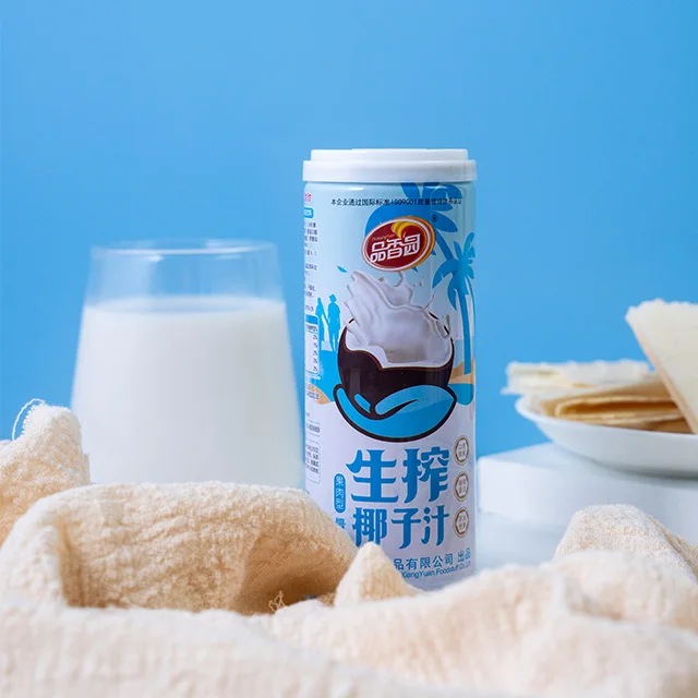 hainan factory wholesale oem haccp Fresh Squeezed  natural coconut milk juice drink bulk in cans canned