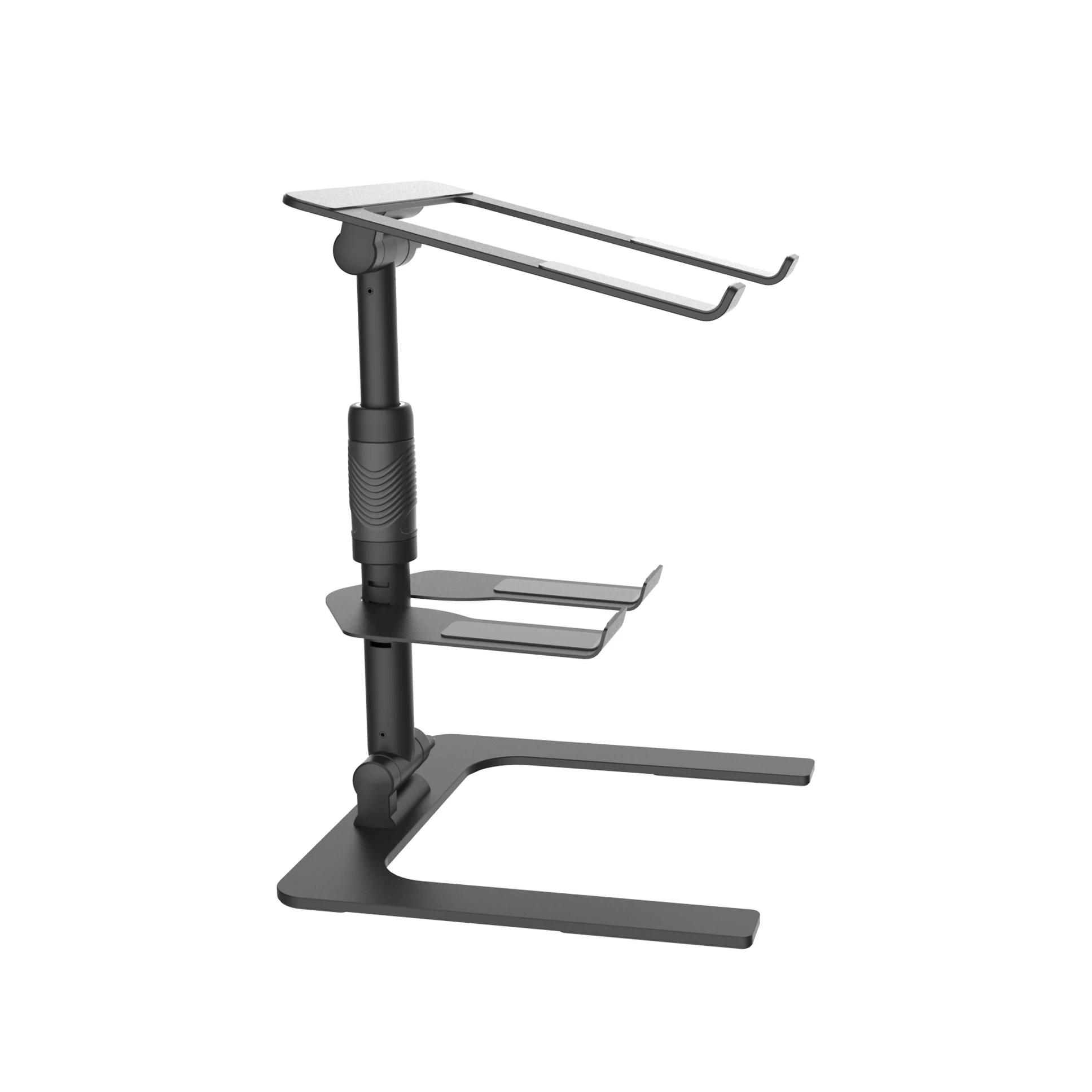 Accuracy Pro Audio DJS007 Digital Pro DJ Computer Desk Black Dj Stand Color Adjustable speaker stand