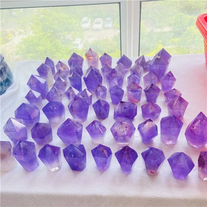 natural crystals  stone amethyst crystal towers amethyst crystal point