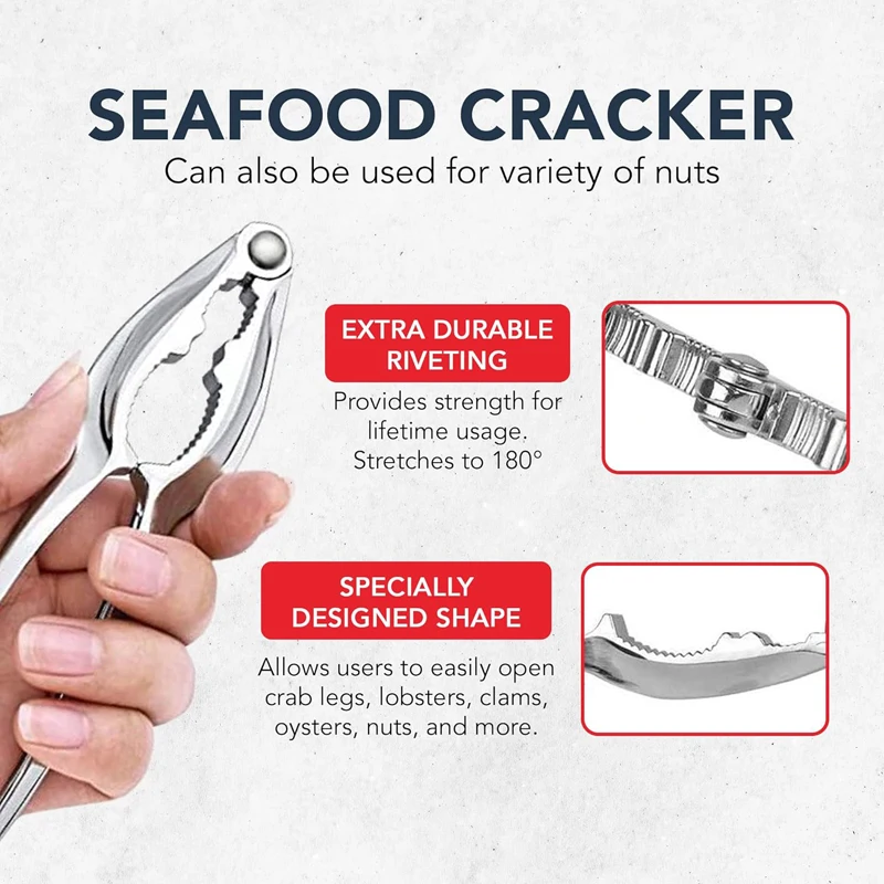 New Seafood Tools Crab Crackers Nut Cracker Lobster Picks Set Opener Shellfish Lobster Leg Sheller Knife Kitchen Accessories