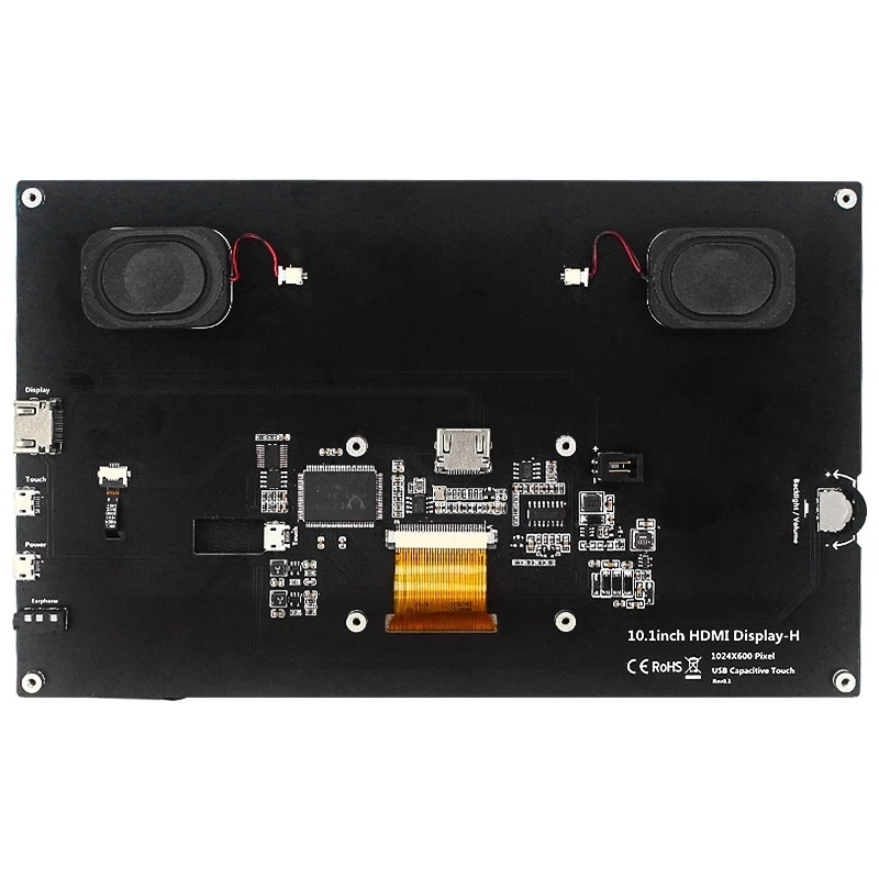 LTIOT 10.1-inch Raspberry PI 4B touch screen IPS Capacitive LCD 1024x600 display with speaker stand monitor Raspberry PI 4