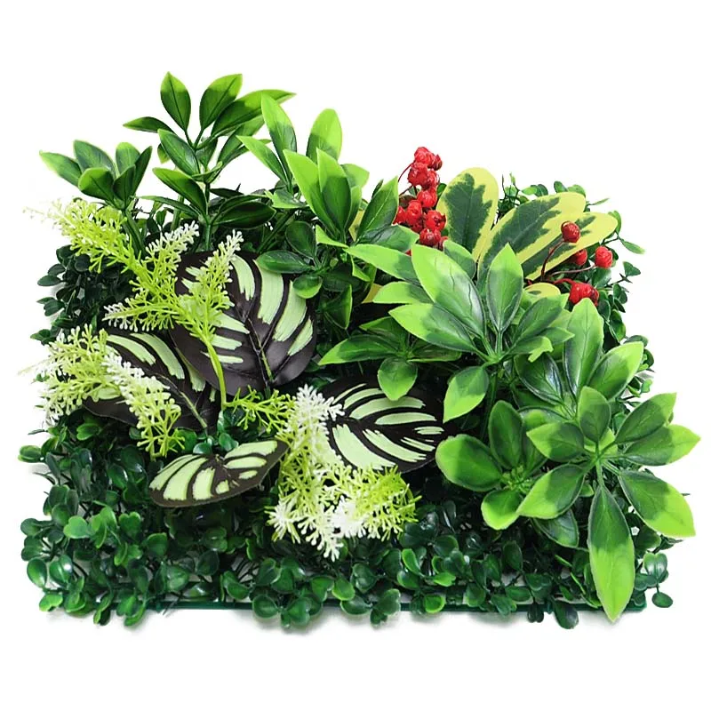 Artificial Flowers Hedge Plant Grass Backdrop Wall Greenery Panels for Indoor Privacy Fence Home Decor