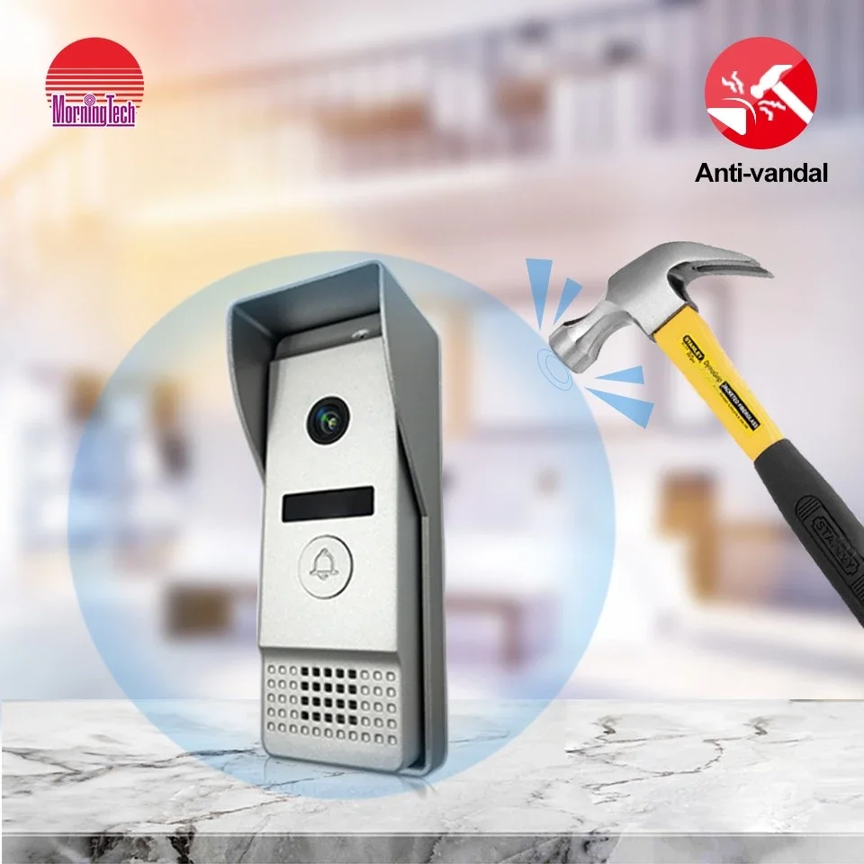 Morningtech commax video door phone 7 inch door bell camera for smart home villa system