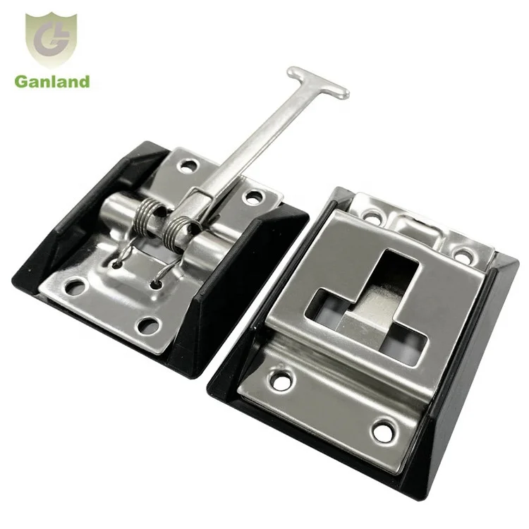 GL- 16511S  T-Bar Stainless Steel Door Retainer Hook & Spring Catch Plate