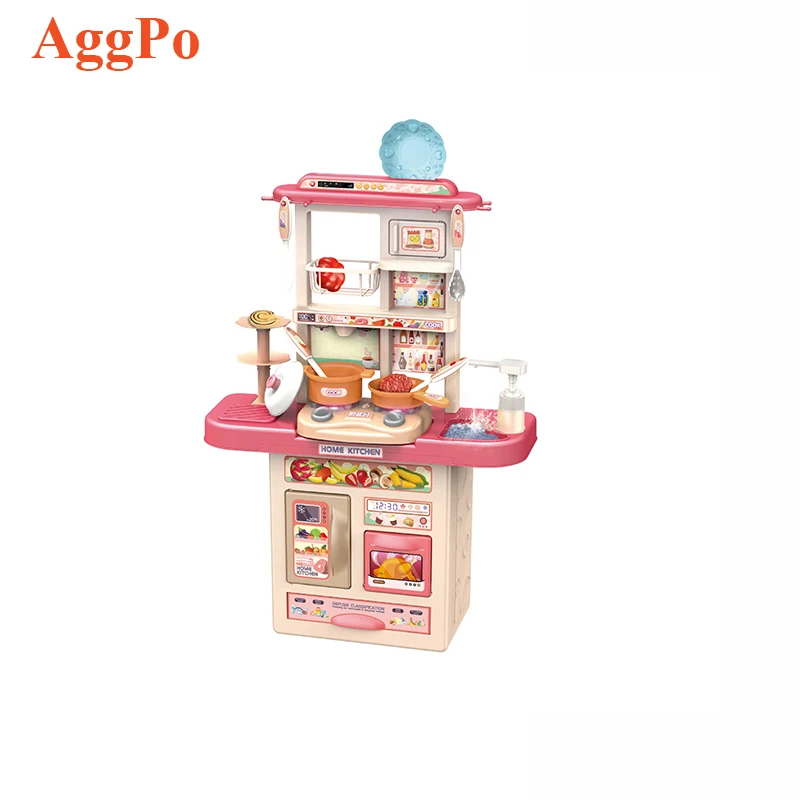 Kitchen toys cooking sets for kids pretend play game with sound and light cooking set for kids girl and boy