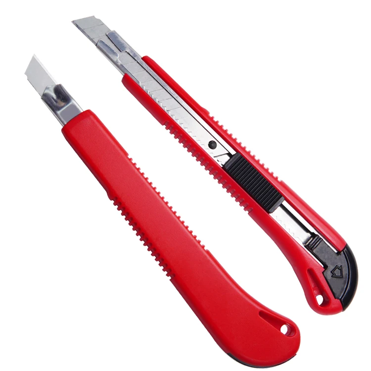 Factory Supply High Quality with metal guide line 9mm slim Carbon Retractable snap off blade Utility Knife