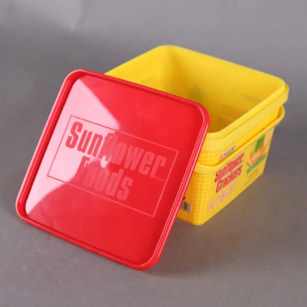 4 liter New Printed Square Food Storage Plastic Container