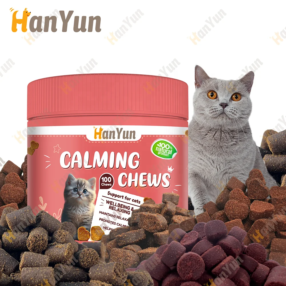 Dogs and cats supplement  Calming Chews for Cats,Quiet Moments Cats Anxiety Stress Relief-Barking,Travel Issues