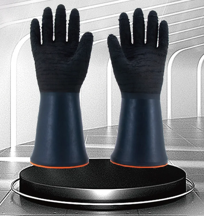 Rubber Industrial latex heavy duty dirty work hand protect gloves household chicken gloves