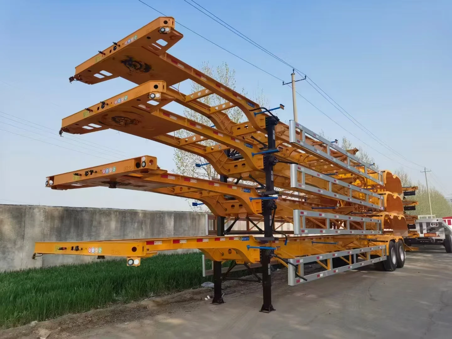 2024 GHANA Local Factory Truck Trailer 3 Axle 40ft Container Semi Trailer
