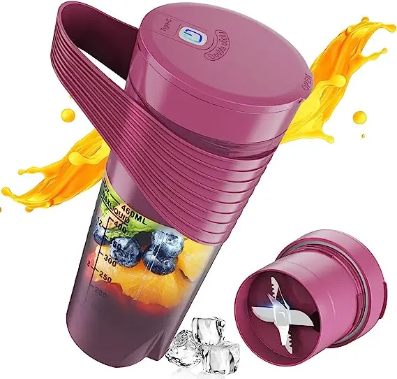 Custom logo home moulinex portable blender electric mini fresh juice portable blenders mixer 6 blades for travel water bottles