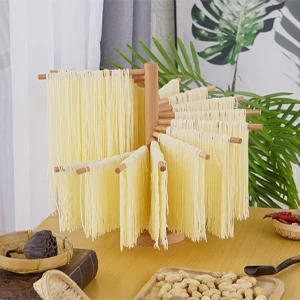 Foldable Wood Pasta Noodle Drying Rack House Holder Shelf