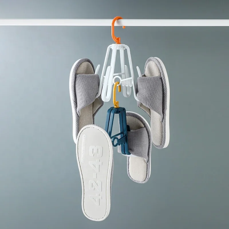 Double Shoe Rack Plastic Shoe Hanger, 360 Degree Carton Wardrobe Single Shoes Storage Rotating Plastic Hot Selling Folding 2pcs