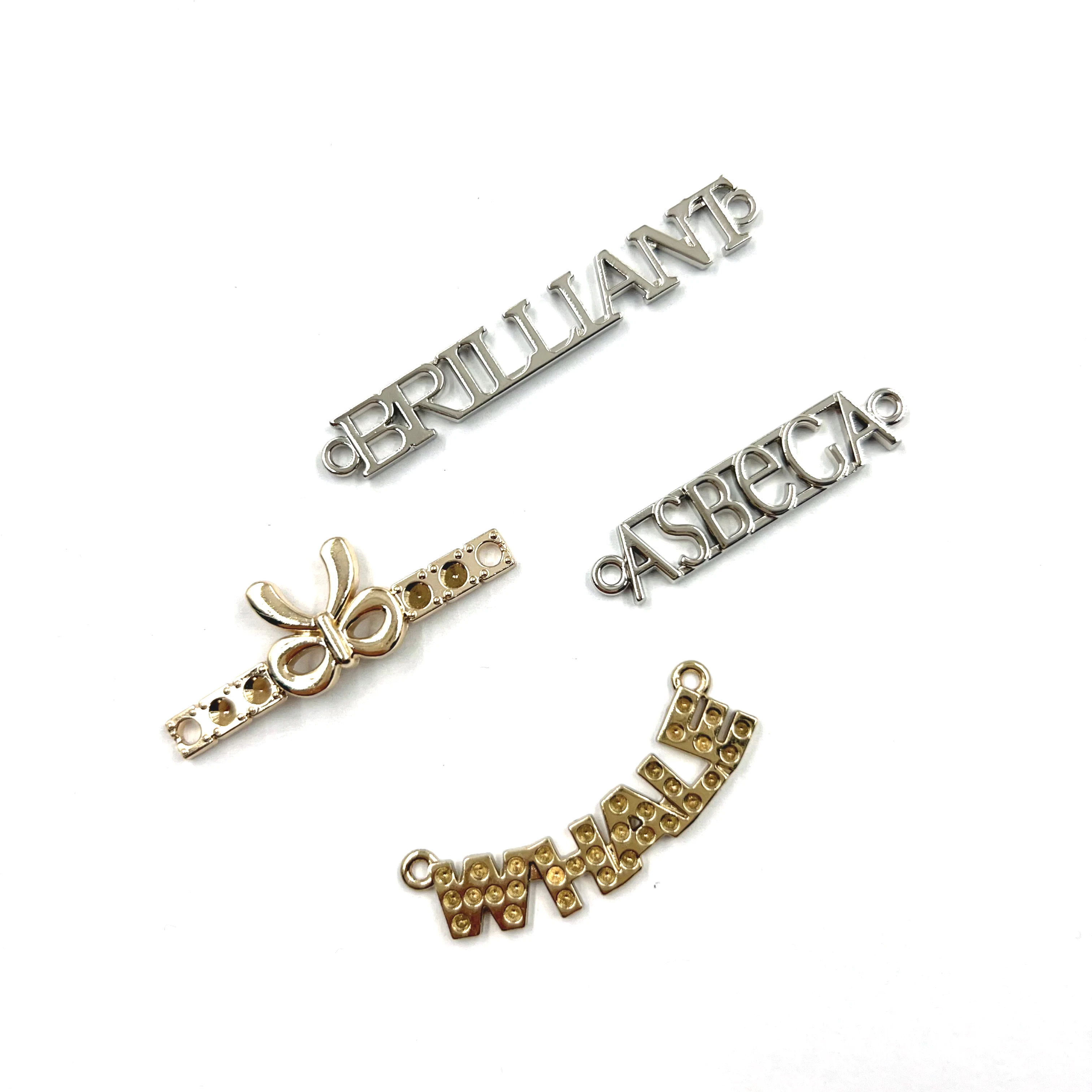 Super Quality Custom Metal Tag Sewing Logo Labels Tags for Clothing /Garment / Swimwear