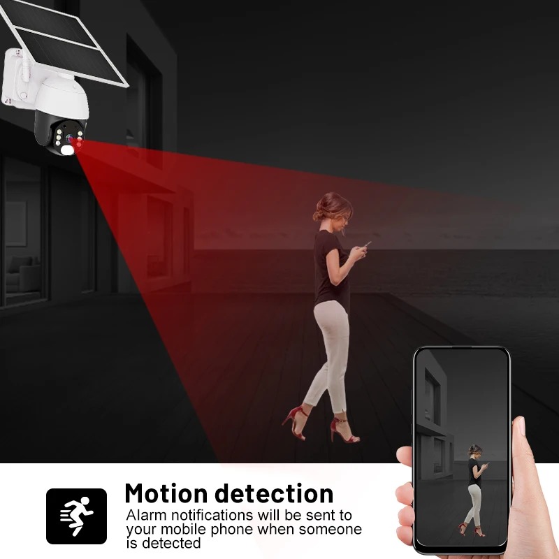 20W 30Ah No-stop Recording Secure Camera Wireless Outdoor Solar Ptz Camera 4G Solar Powered Cctv Camera