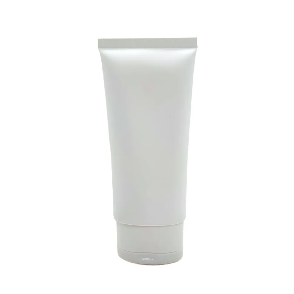 Translation Bulk PE Plastic Hose Cosmetic Cleansing Foam Elliptical Extrusion Tube Flat Flip Cap Straight Edge Lid Facial bottle