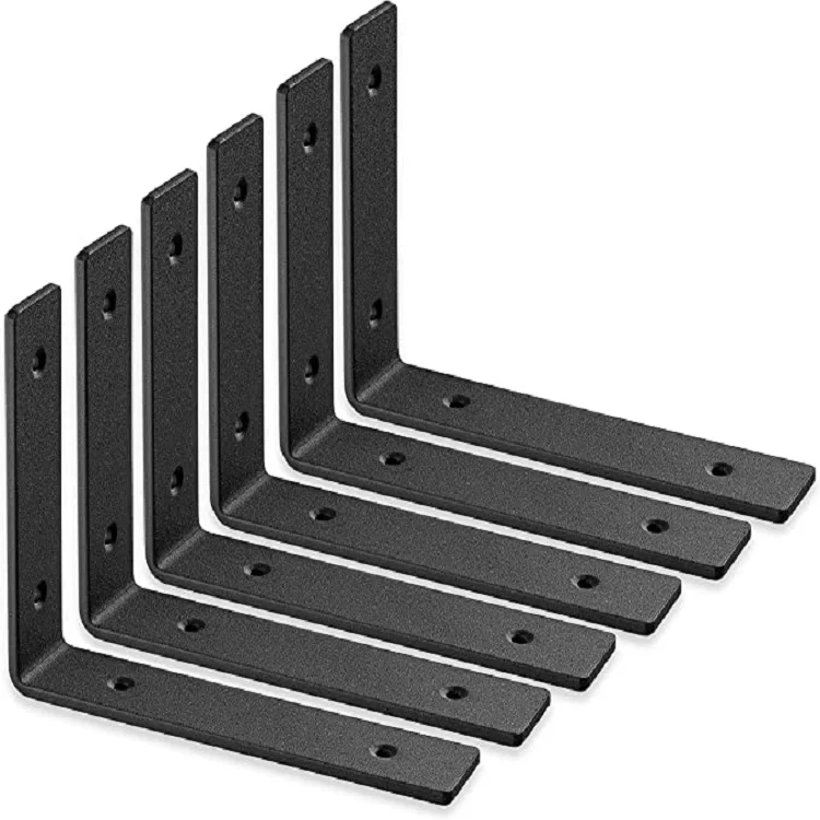 Shelves Bracket Rustic Black Solid Steel Strong Heavy Duty Diy L Set Cast Iron Metal Wall Floating Shelf Brackets For Shelves