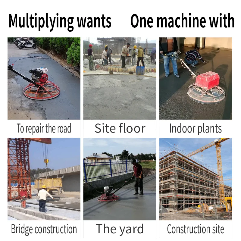 Concrete Power Trowel Machine Walk Behind Road Helicopter Trowel Machine Ride on Power Trowel with Handle
