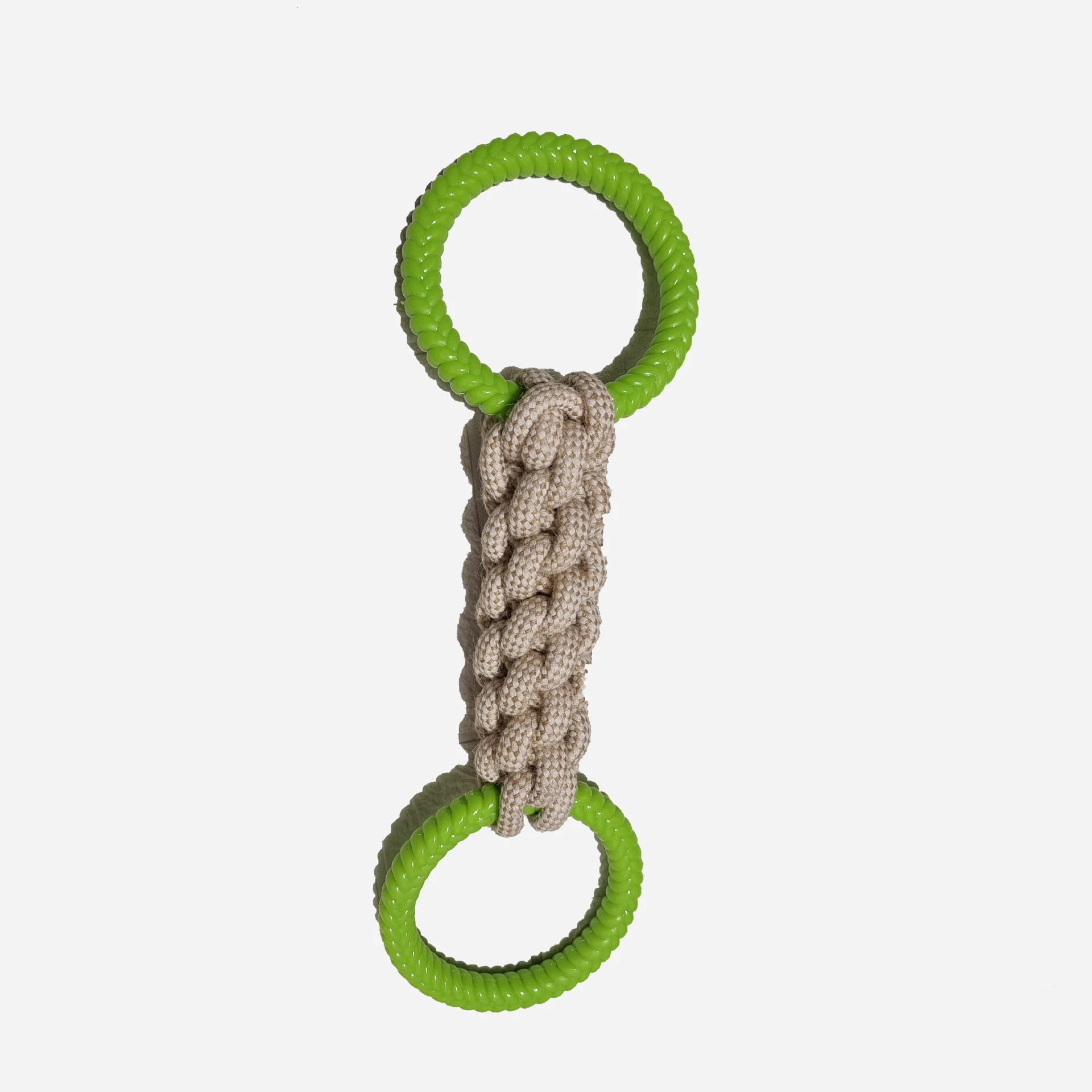 New products pet cotton rope toy bite resistant molar stick rubber ring braided rope in large tug-of-war games
