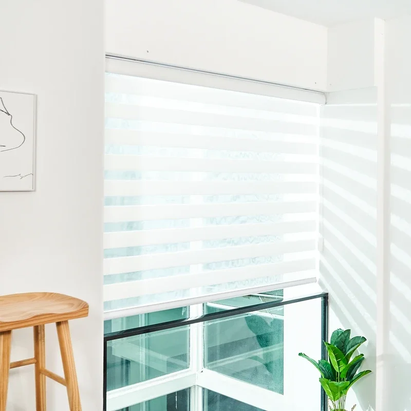 Smart High Quality Zebra Blinds Wholesale Controlled Size Window Blinds Motorized Shades Day and Night Roller Blinds