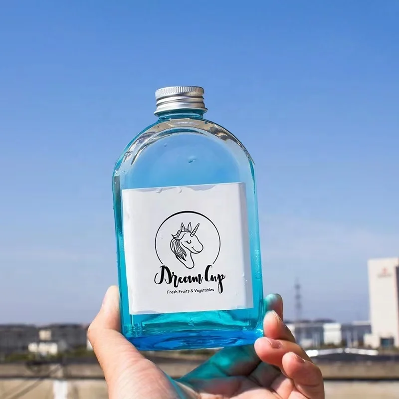 PET250ML350ML креативный напиток сок фермент ликер Кофе Молоко чай пластиковая плоская бутылка несет небольшой объем креативная