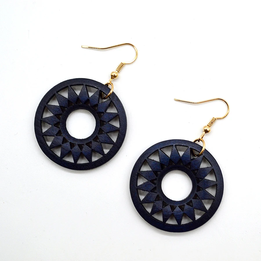 Korean Handmade Wooden Veneer Weave Bamboo Hoop Earrings Korean Rattan Earrings For Women Birthday Party Gift//