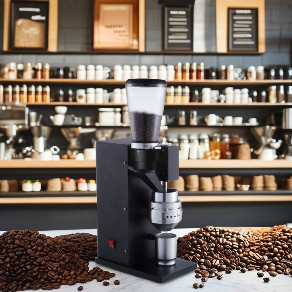 Automatic Electric Commercial italian coffee grinding machine 83MM burr coffee grinder with imported tapered blade