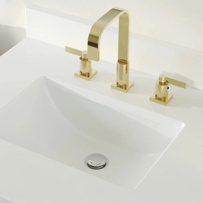 Modern Double Basin Golden Handle Blue Bathroom Vanity With Mirror 60inch Artificial Marble Top Vanities Luxury Bathroom