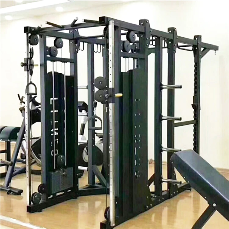 High Quality Gym Fitness Equipment Black Color Multifunctional Station Crossfit Multi Gym Equipment