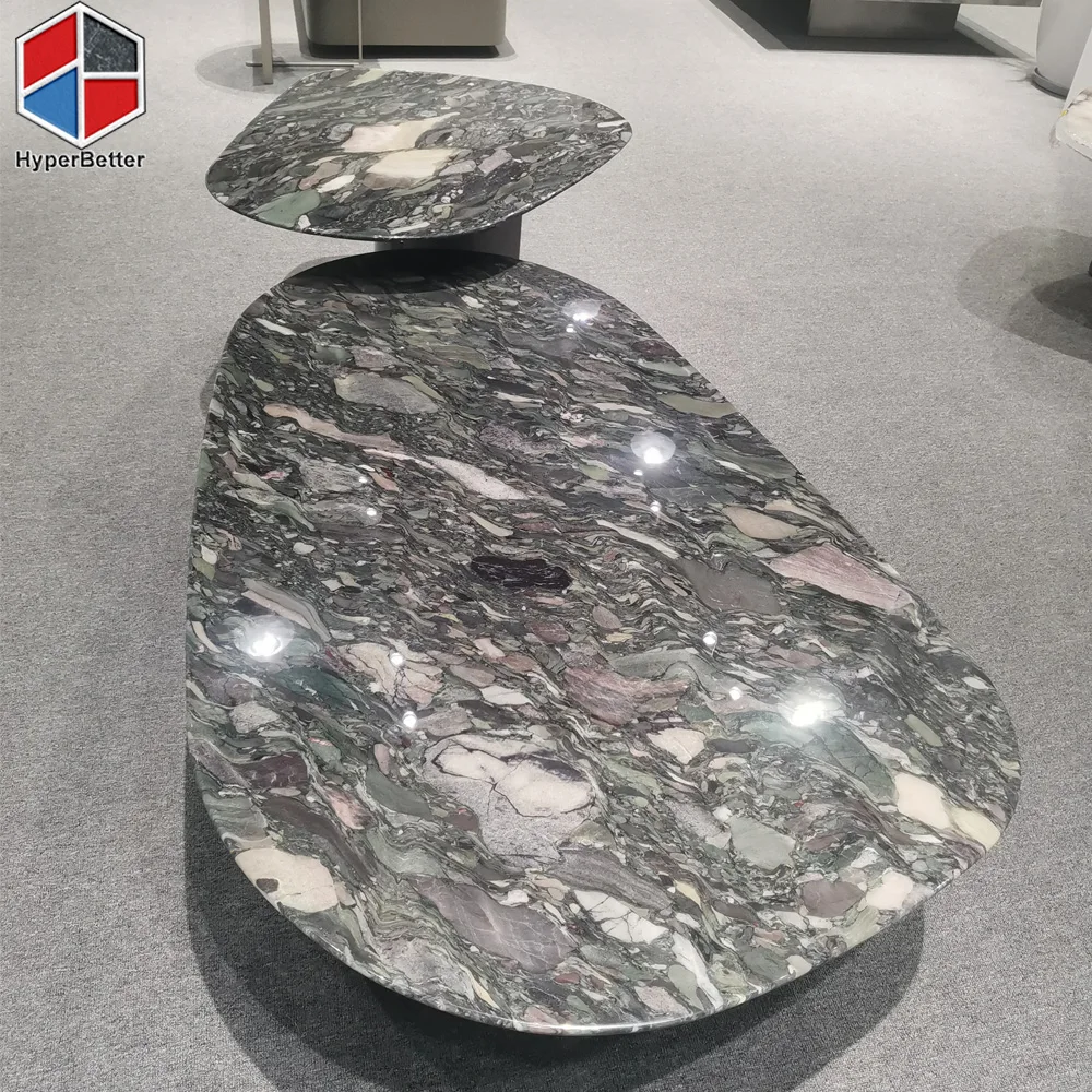 4 seasons marble set of 2 ellipse coffee table living room center table