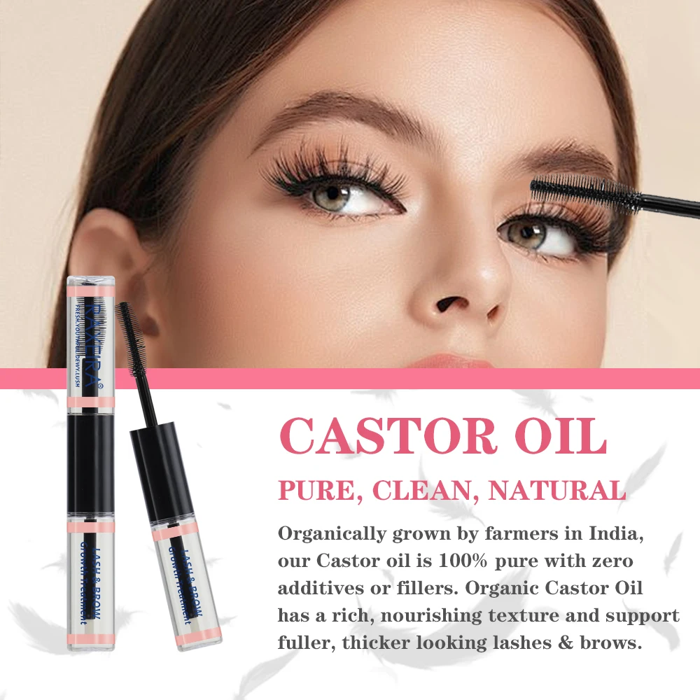 Private Label Eyelash Growth Serum Castor Oil for Eyelashes and Eyebrows