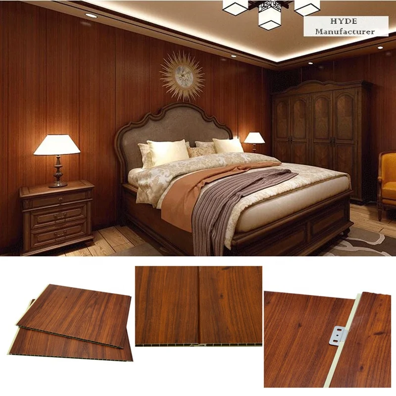400mm Woodgrain Plastic Bamboo Composite Pvc Wall Panel in vietnam