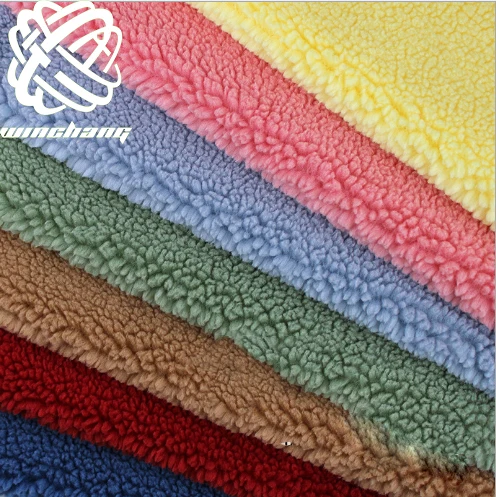 Read To Ship 100% Polyester Fashion Fake Wool Fur Sherpa Faux Fur Fabric For Women Coat