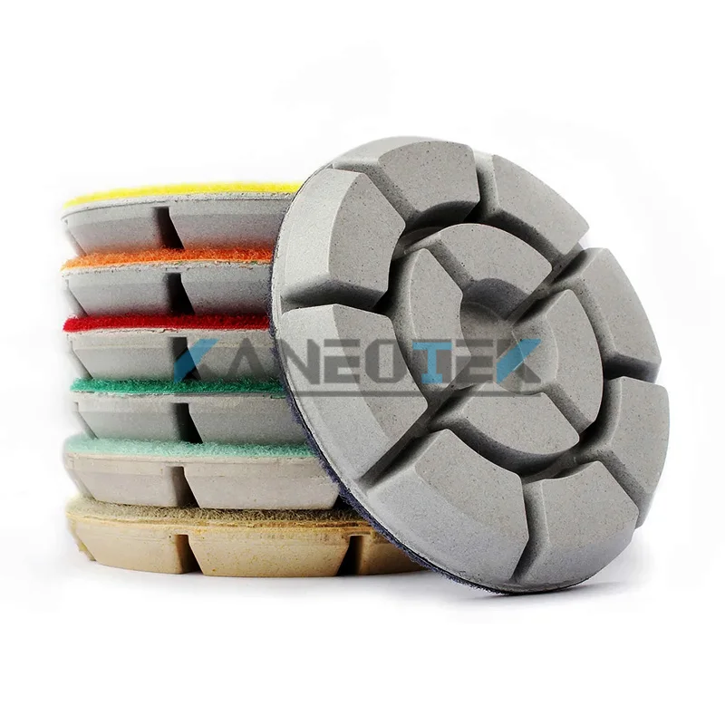 KANEOTEK Resin Bond Wet And Dry Diamond Floor Polishing Pad Production Machine For Polishing Concrete Or Marble Stone Floor