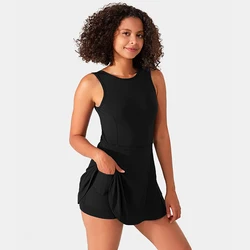 Лидер продаж, Спортивная одежда на заказ, высококачественное платье, удобные популярные юбки 2 в 1 для гольфа и тенниса с боковым карманом