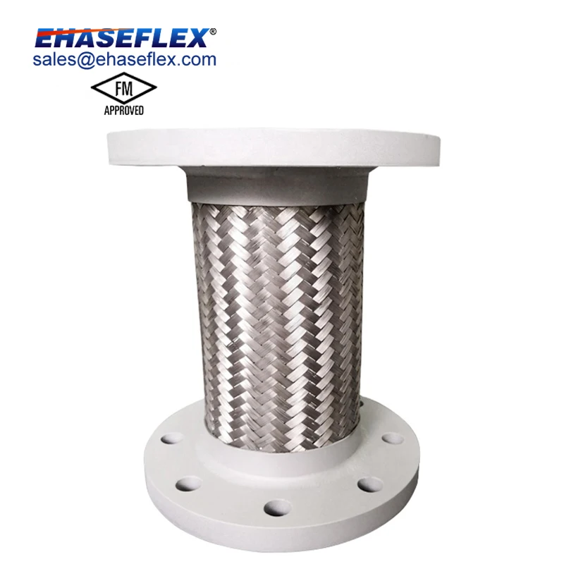 FM Stainless Steel Braided Flexible Connector Hose High Pressure Flex Pipe Connector Metal Flexible Joint Bellows For Piping