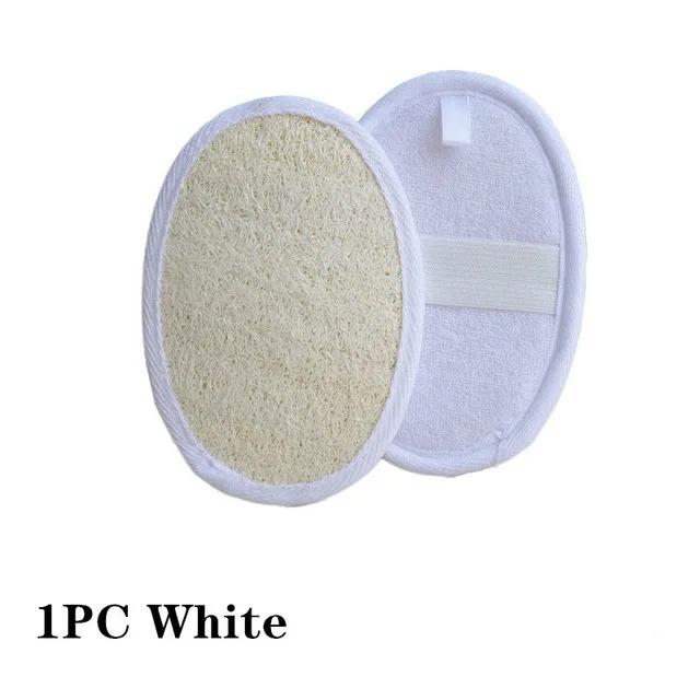 100% Natural Eco-friendly Lofah Bath Sponge Pads with Belt Beauty Salon Soft Luffah Sponge Body Scrubber Shower Loofah Pads