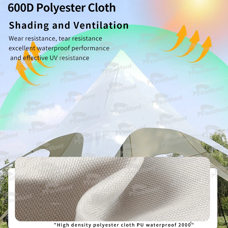 FEAMONT Outdoor 12m PVC aluminum pole spider star shaped tent for sports events
