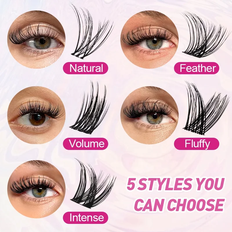 SONG LASHES Pre Cut C/D Mix Length DIY Eyelash Individual Cluster Lashes