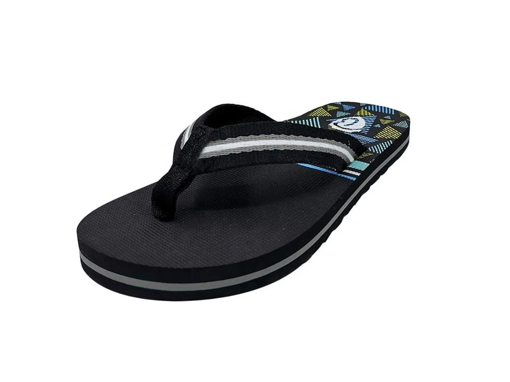 Custom logo personalize beach natural wholesale rubber EVA kids flip flop