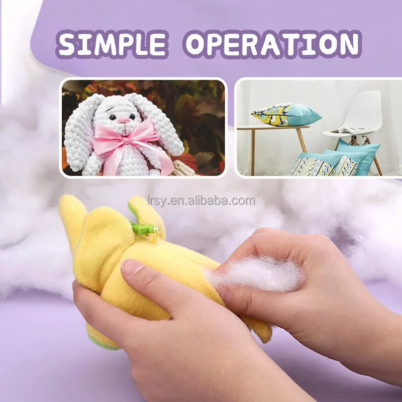 4OZ bag toy filling high quality polyester fiber filling Eco friendly pillow stuffing virgin carded fiber poly fill