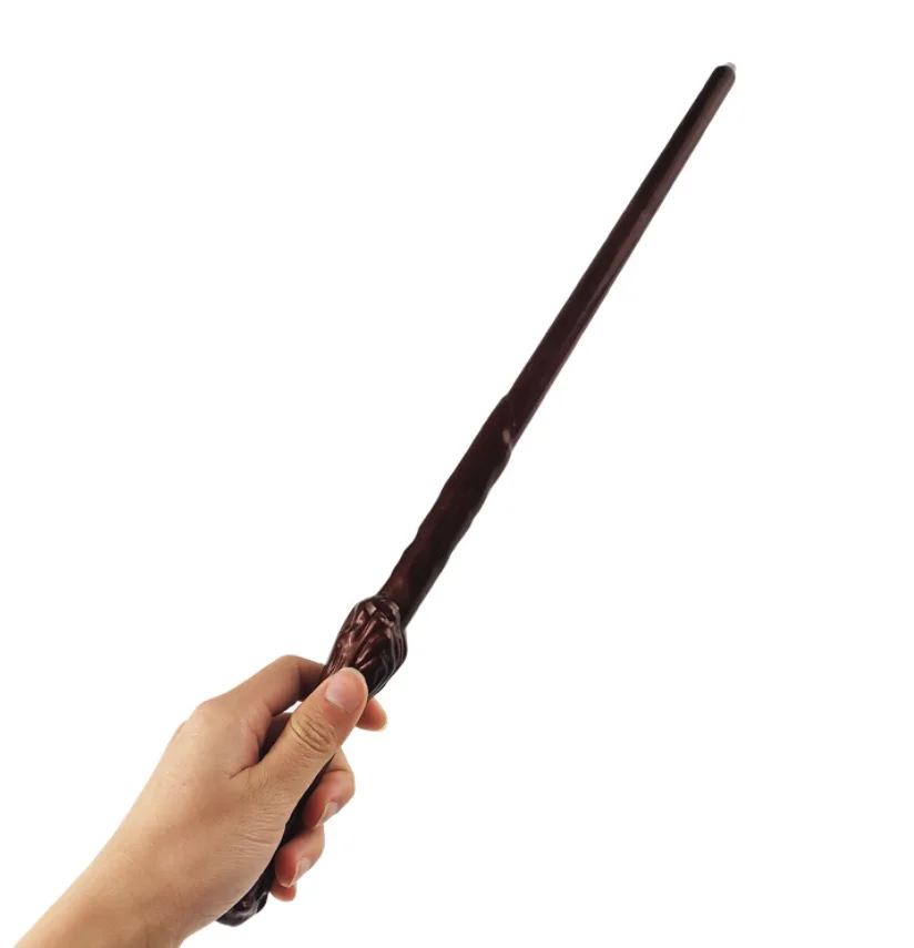 Lighted Magic Wands Wizard Witch Wand Sound Illuminating Wand 14.6 Inch Halloween Party Costume Cosplay Accessory Brown