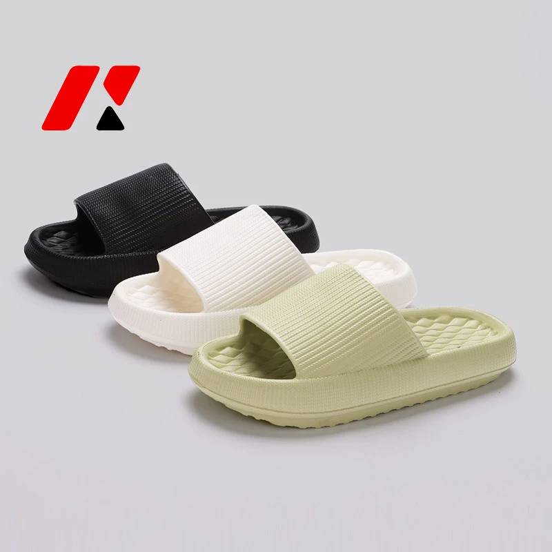 Hot Sale Light Weight Anti-Slip Women Sandals Soft Thick Sole House Slides Pure Color Indoor Eva Slides