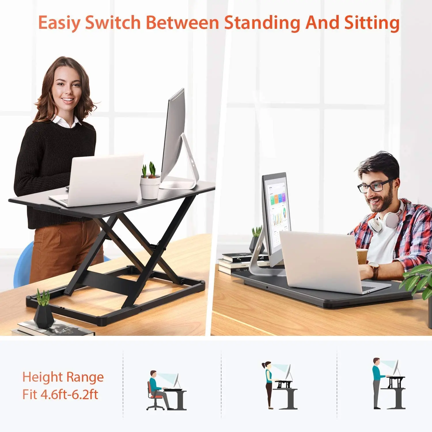 Laptop Computer Adjustable Height Sit To Stand Up Standing Desk Adjustable Height Standing Desk