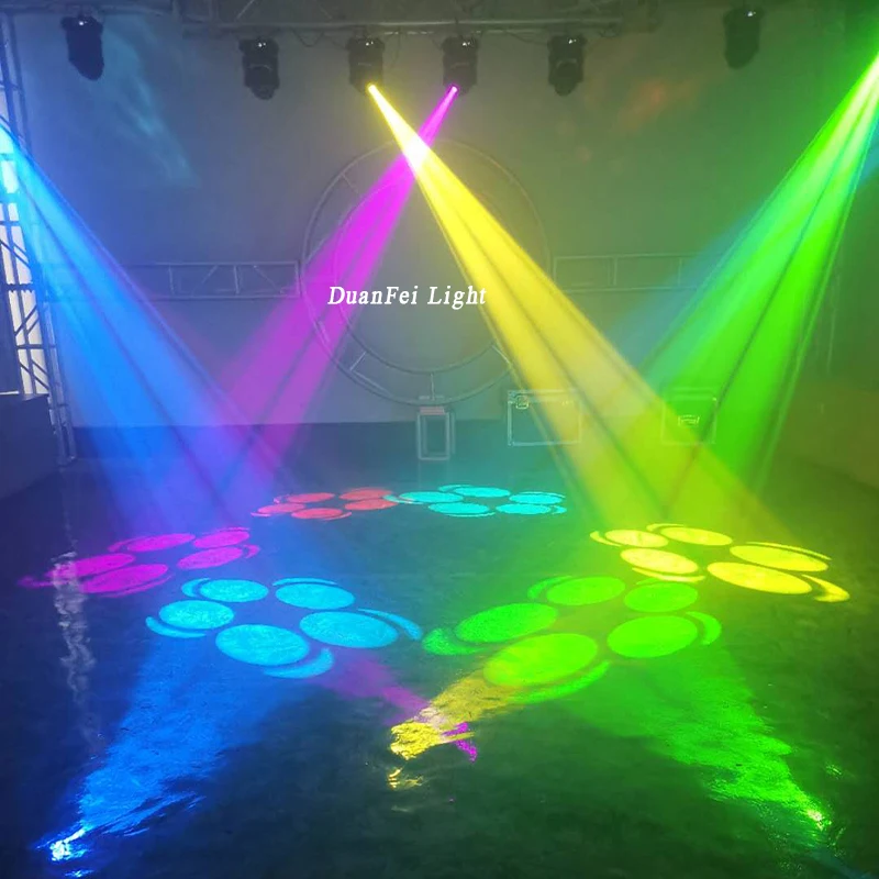 new year stage decoration light mini 24pcs led ring wash lyre 120w spot moving head gobo dj light