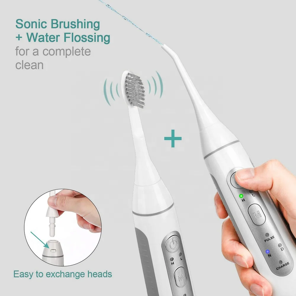 2023 New Water Flosser with Water Tank (Electric Toothbrush and Water Flosser Combo In One)