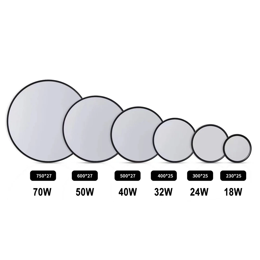 Простая установка заподлицо белого и черного цвета регулируемая яркость круглая панель лампа для кухни спальни прихожей затемнения 18 Вт 24 36 ультра тонкий светодиодный потолочный светильник